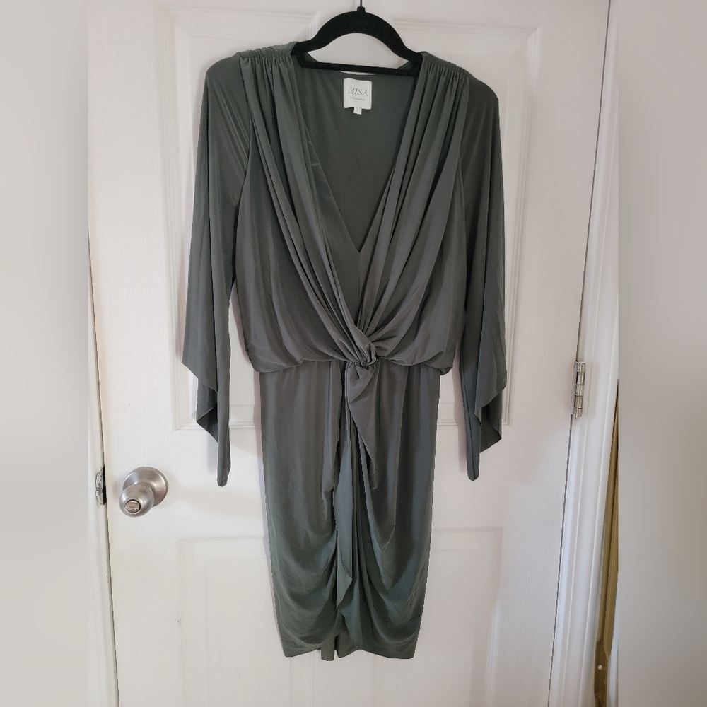 Misa Los Angeles Olive Green Mini Dress NWOT - Picture 2 of 9